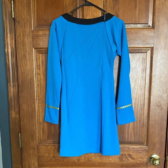 Star Trek Blue Starfleet Tunic Dress with Black Collar NWOT - Picture 7 of 11